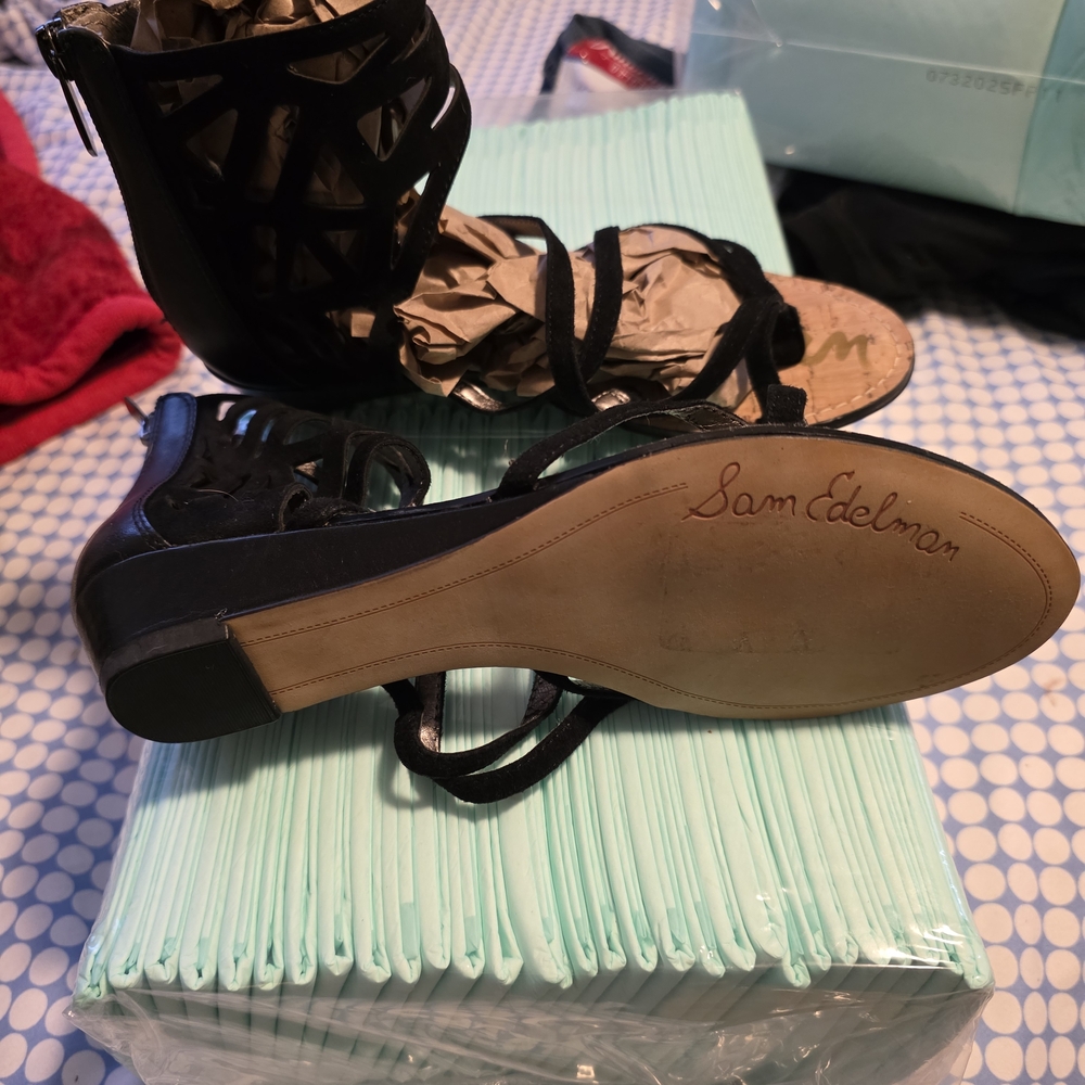 Sam Edelman Black Strappy Sandals